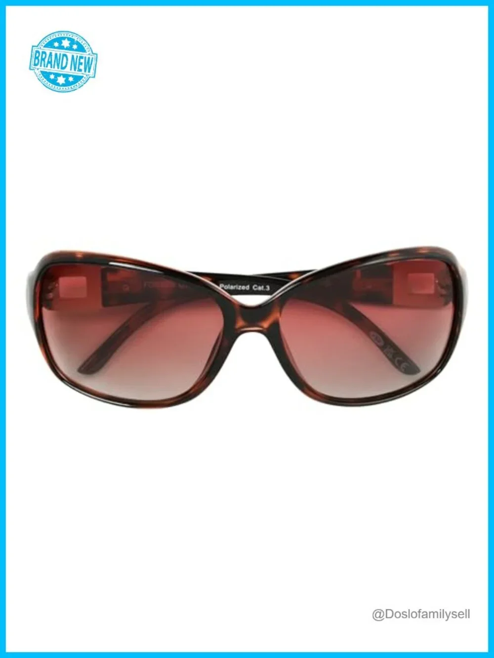 Polarized Rectangular Sunglasses Women's UV Protection Scratch Resistant
